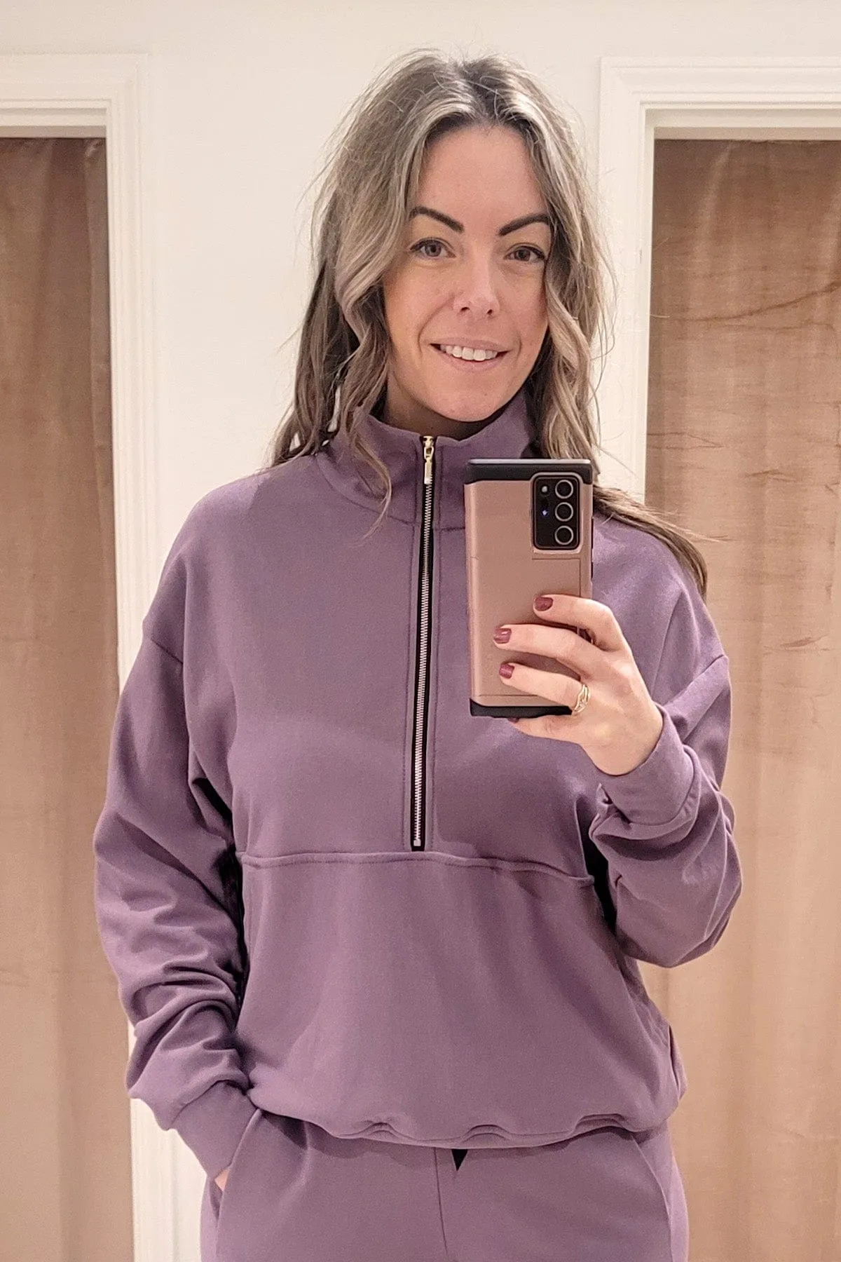 Freedom Half Zip Sweatshirt in Ephemera