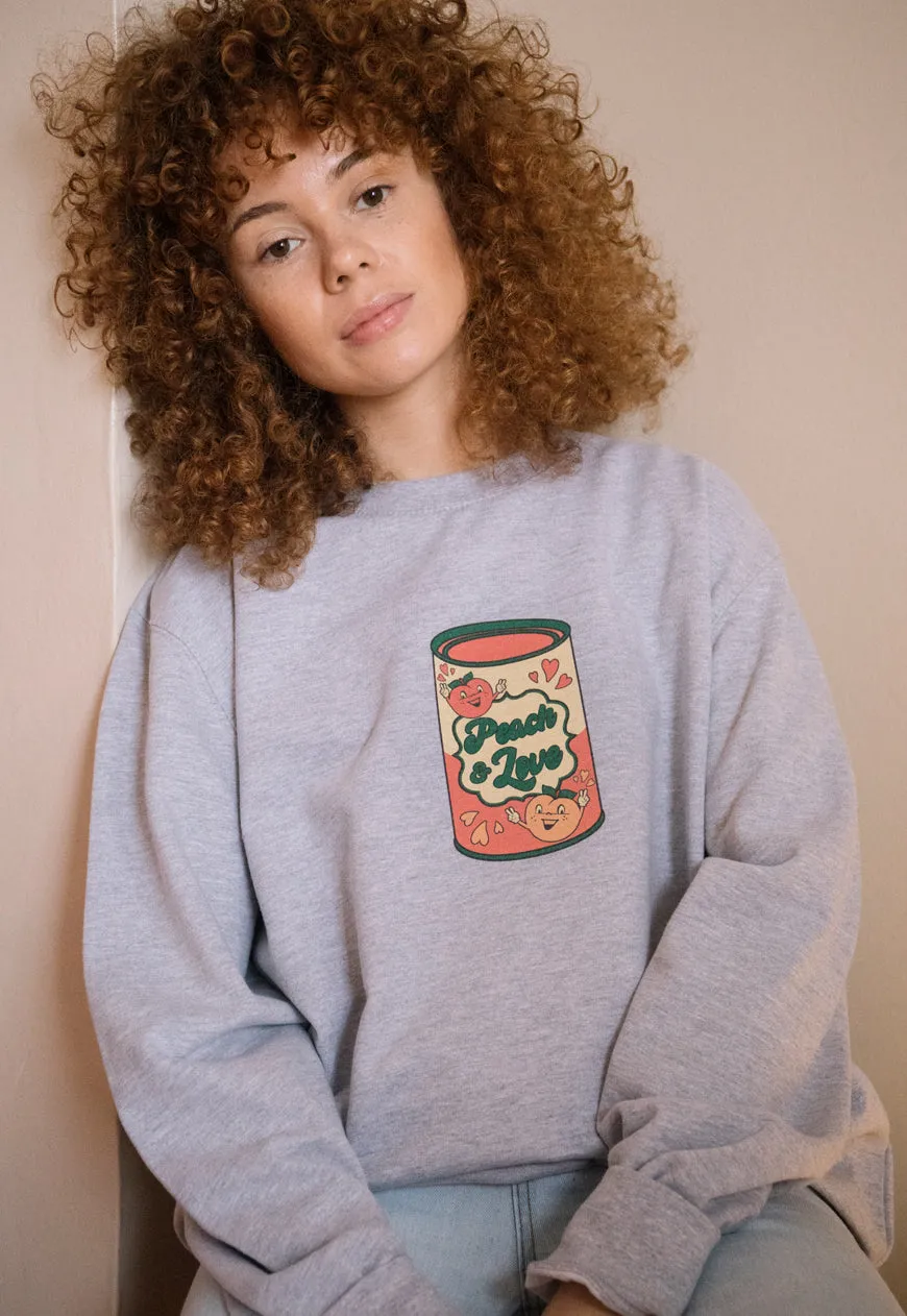 Peach and Love Women's Slogan Sweatshirt